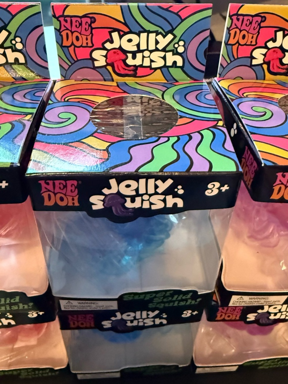Mini NeeDoh Jelly Squish Blue Kids Squishy Toy - Nee Doh - Picture 2 of 8
